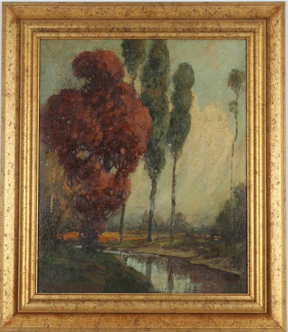 Signed, Early 20th C. Painting of Riverscape (1 of 4)