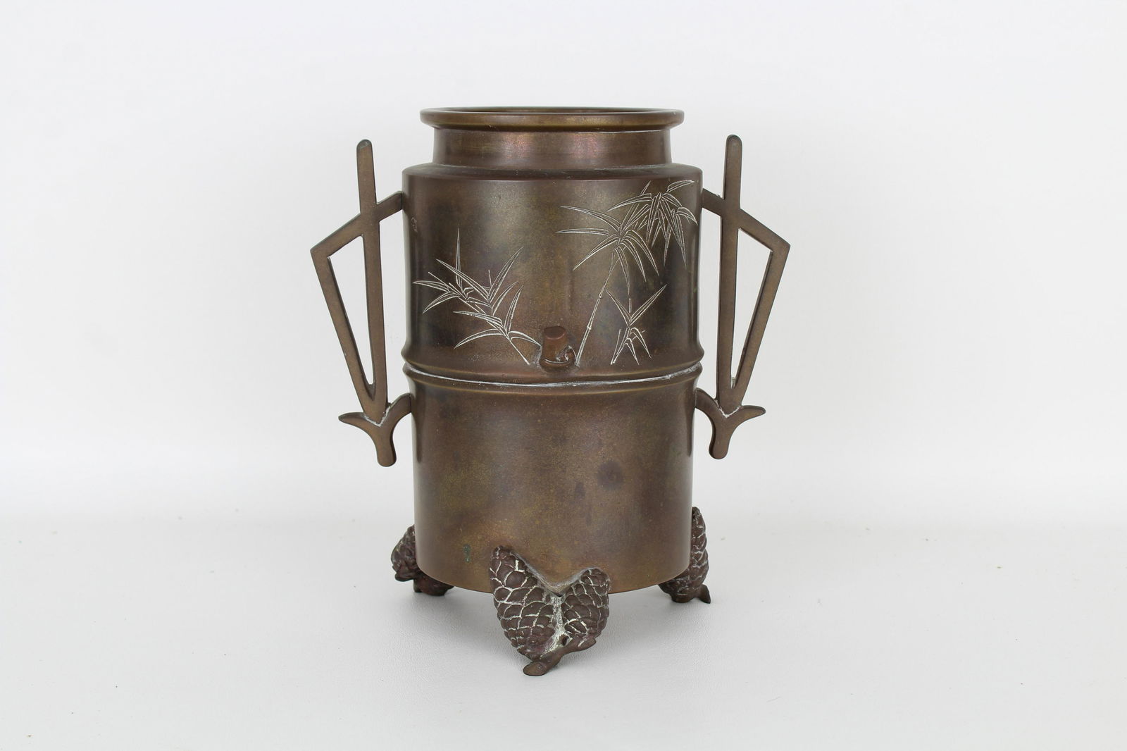 Signed, Antique Japanese Bronze Censer (1 of 5)