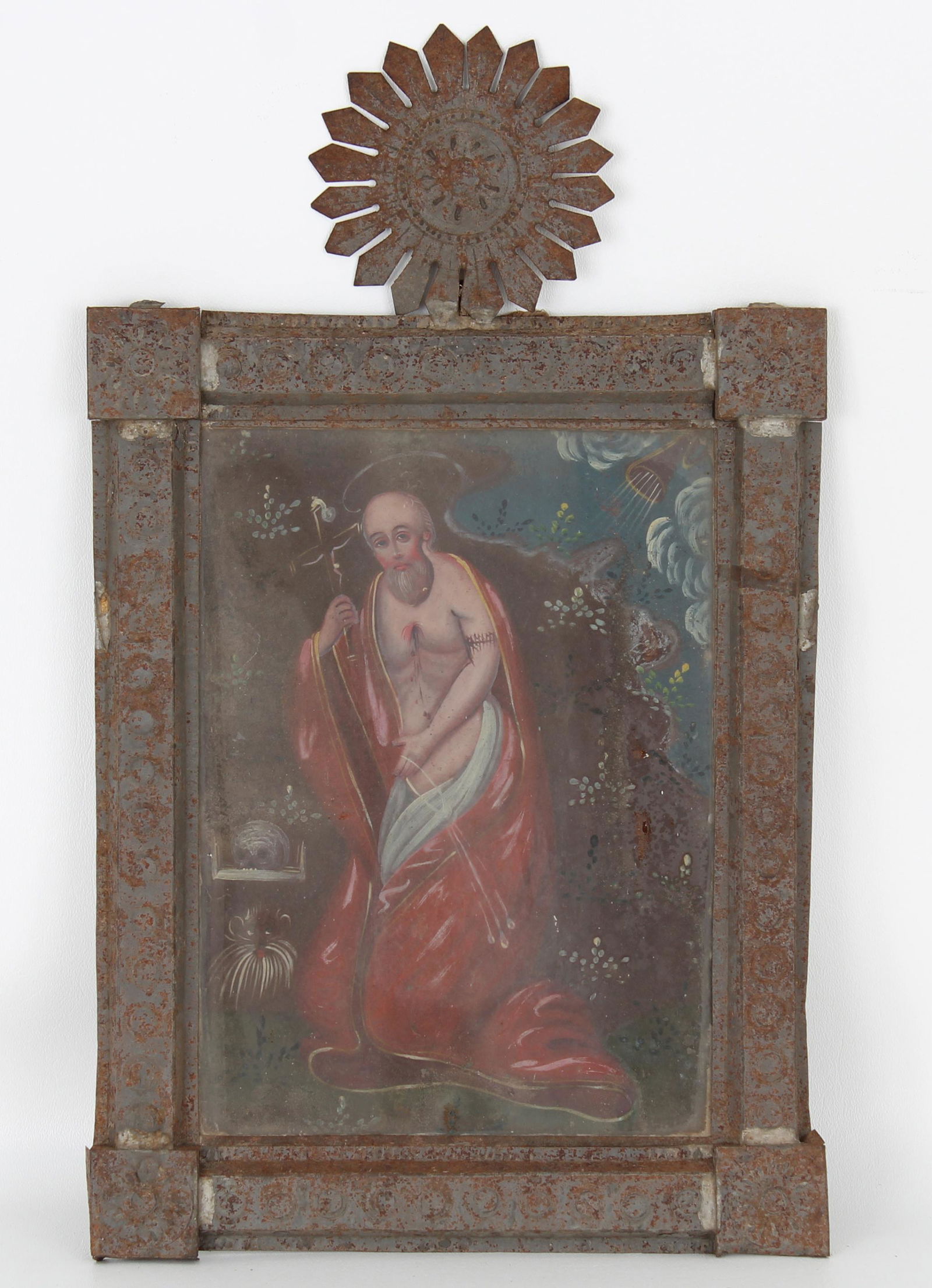 Early 18th C. Spanish School Painting of Saint (1 of 2)