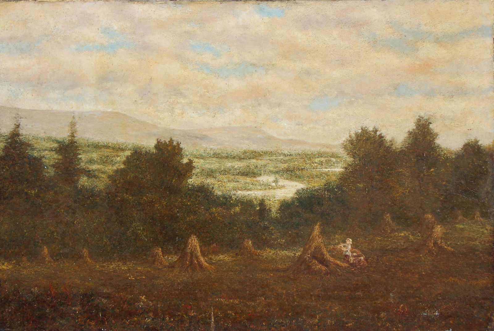 American School, 19th C. Landscape with Figure (1 of 3)
