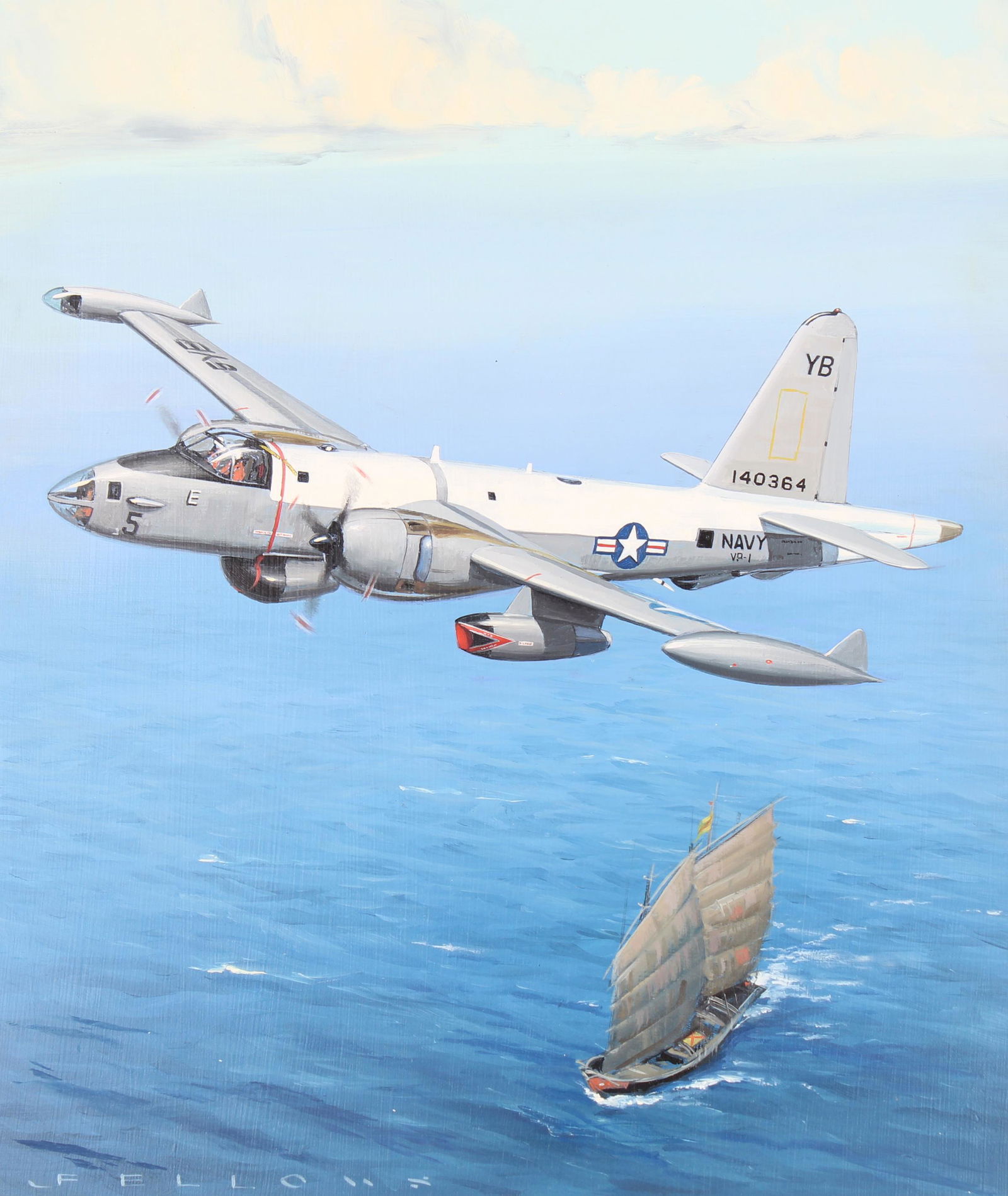 Jack Fellows (B. 1941) "P2V-7 Neptune" Original (1 of 4)