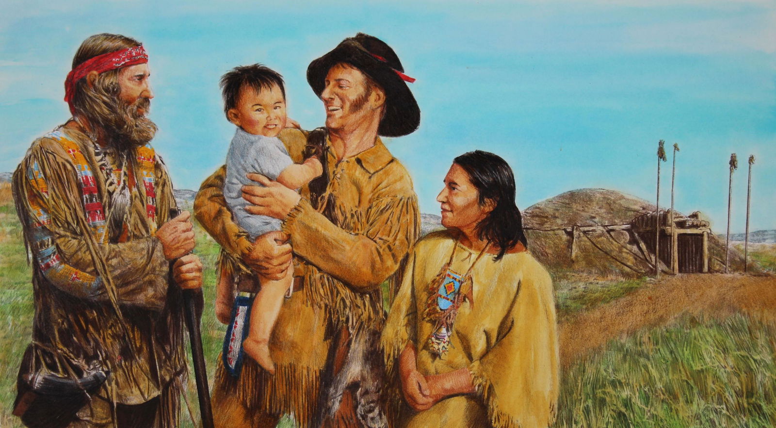 Paul & Chris Calle "Leave Guides" Original: Paul Calle (American, 1928 - 2010) and Chris Calle (American, B. 1961) "Leave Guides" Signed lower right. Original Mixed Media painting on Illustration Board. Provenance: Collection of James A. Helzer