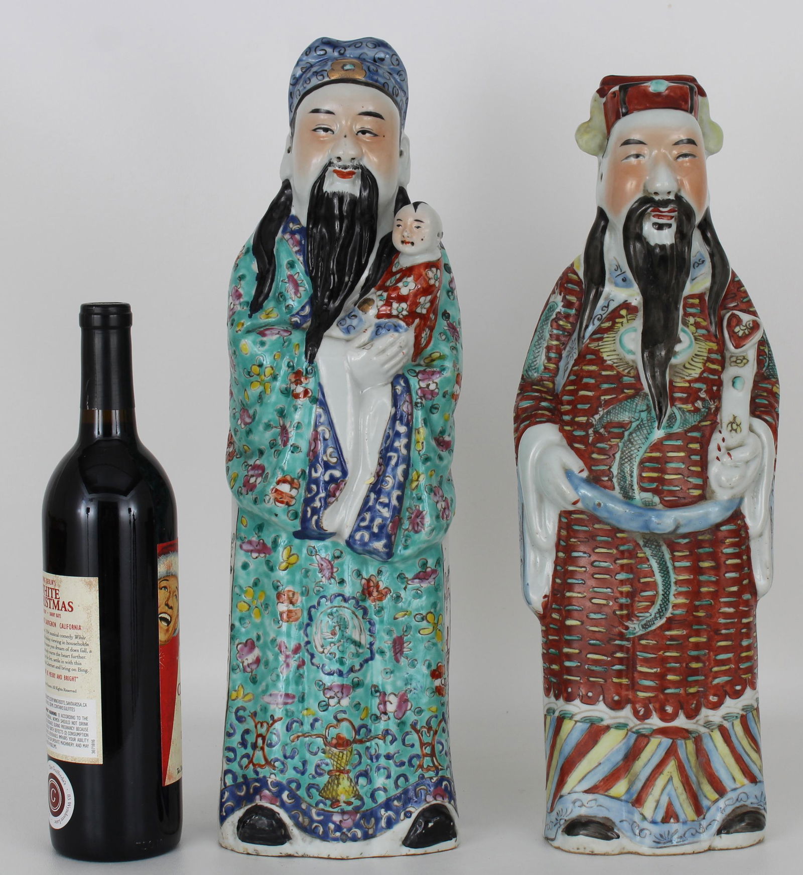 Marked, (2) Chinese Hand Painted Porcelain Figures (1 of 5)