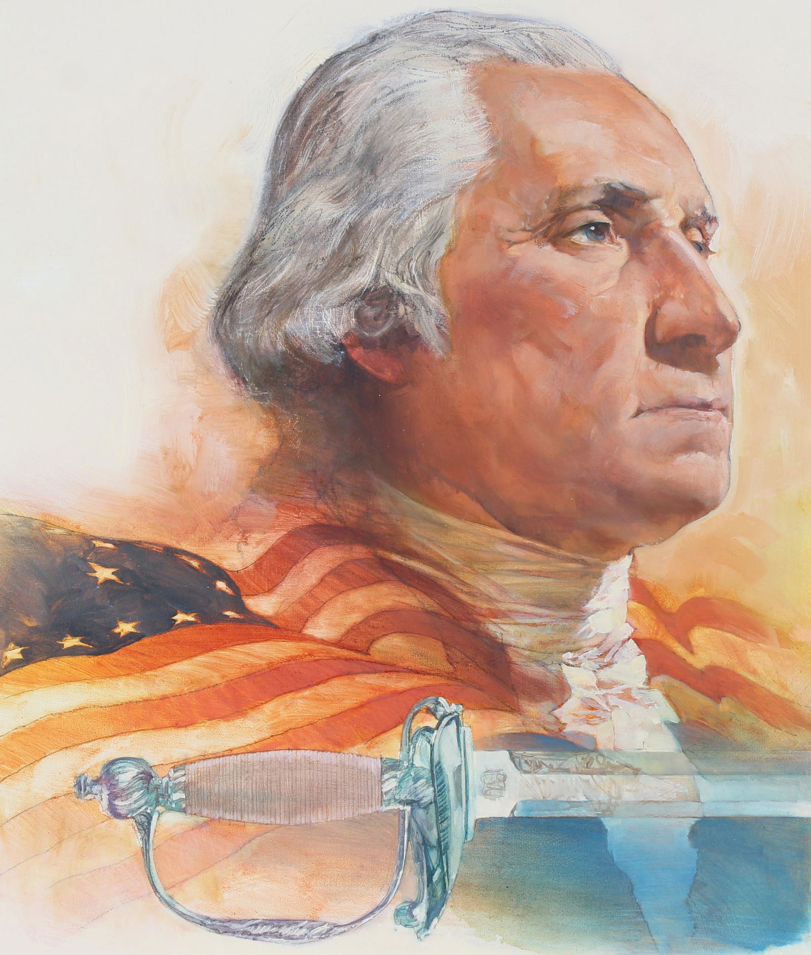 Dennis Lyall (B 1946) "George Washington" Original (1 of 4)