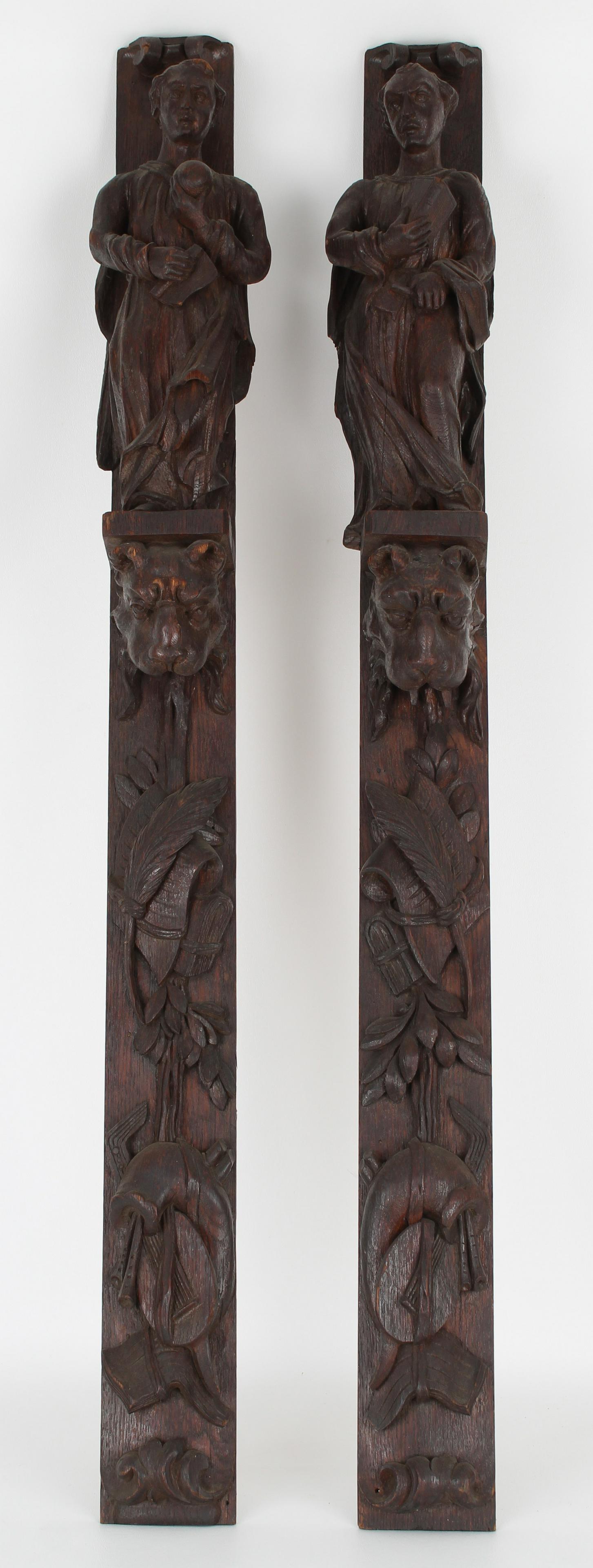 (2) 19th C. Architectural Figural Panels (1 of 3)