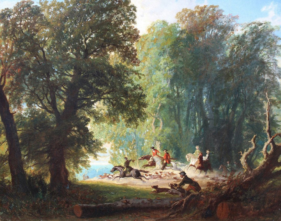 19th C. Continental School Hunt Scene (1 of 4)