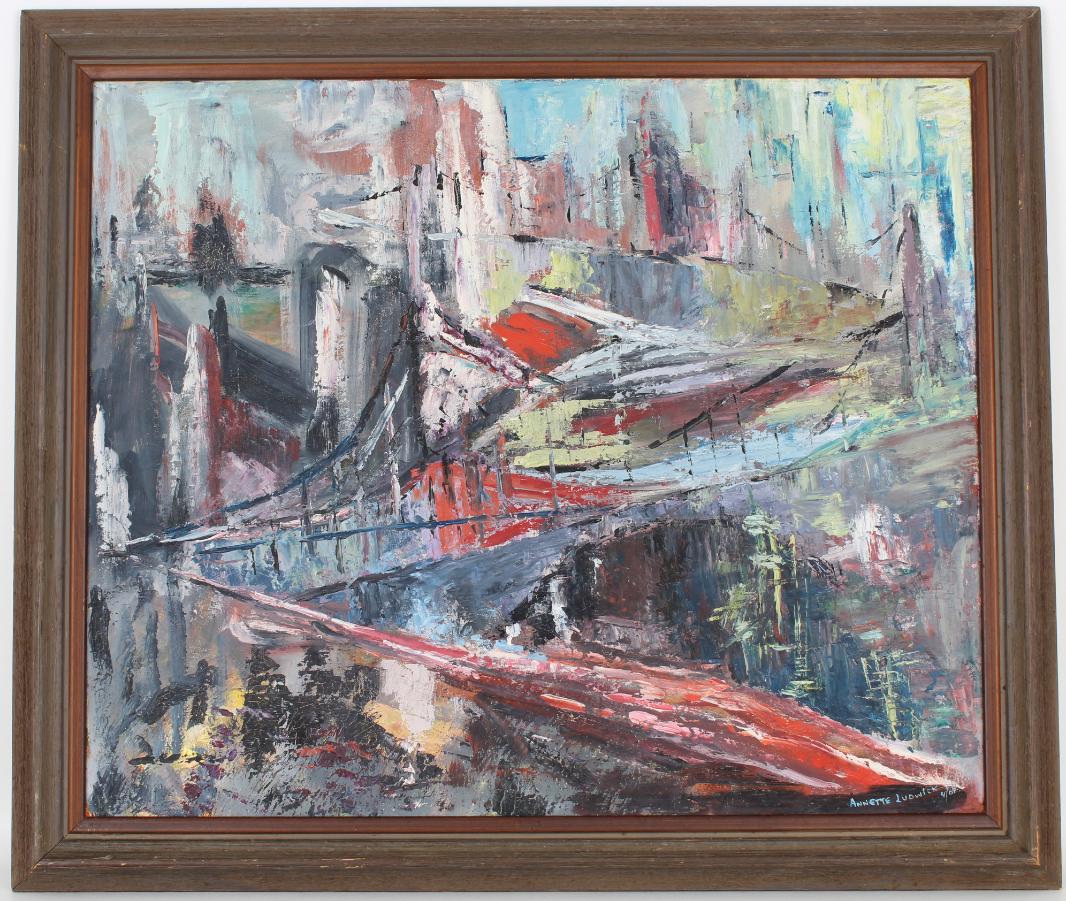 Ludwick, Mid Century Painting of New York City (1 of 5)