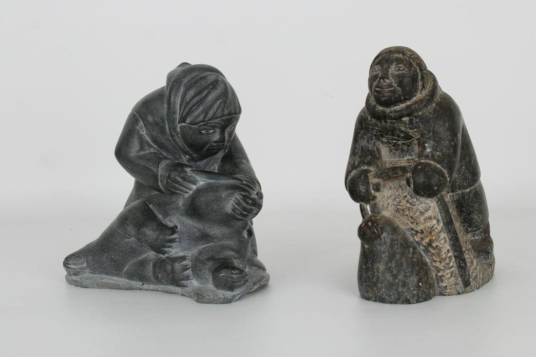 (2) Carved Inuit Figures, One Signed (1 of 5)