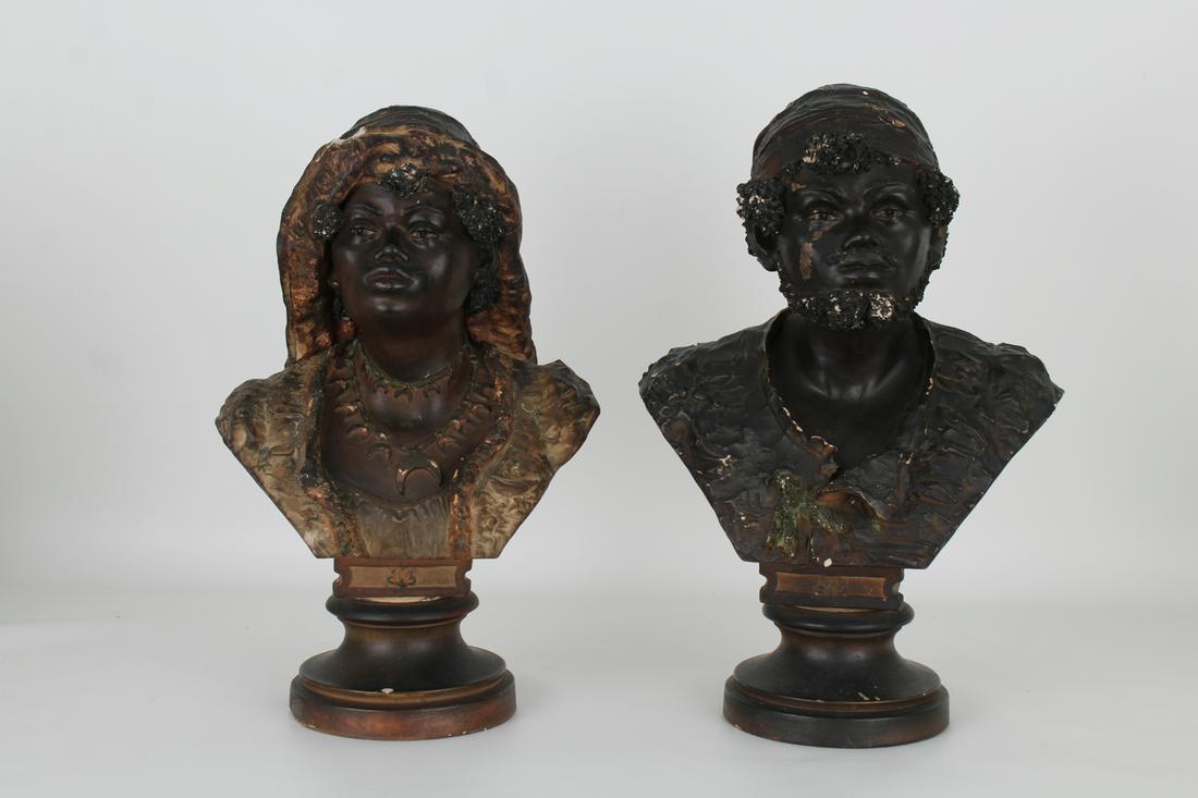 (2) Vintage Orientalist Figural Sculptures (1 of 3)