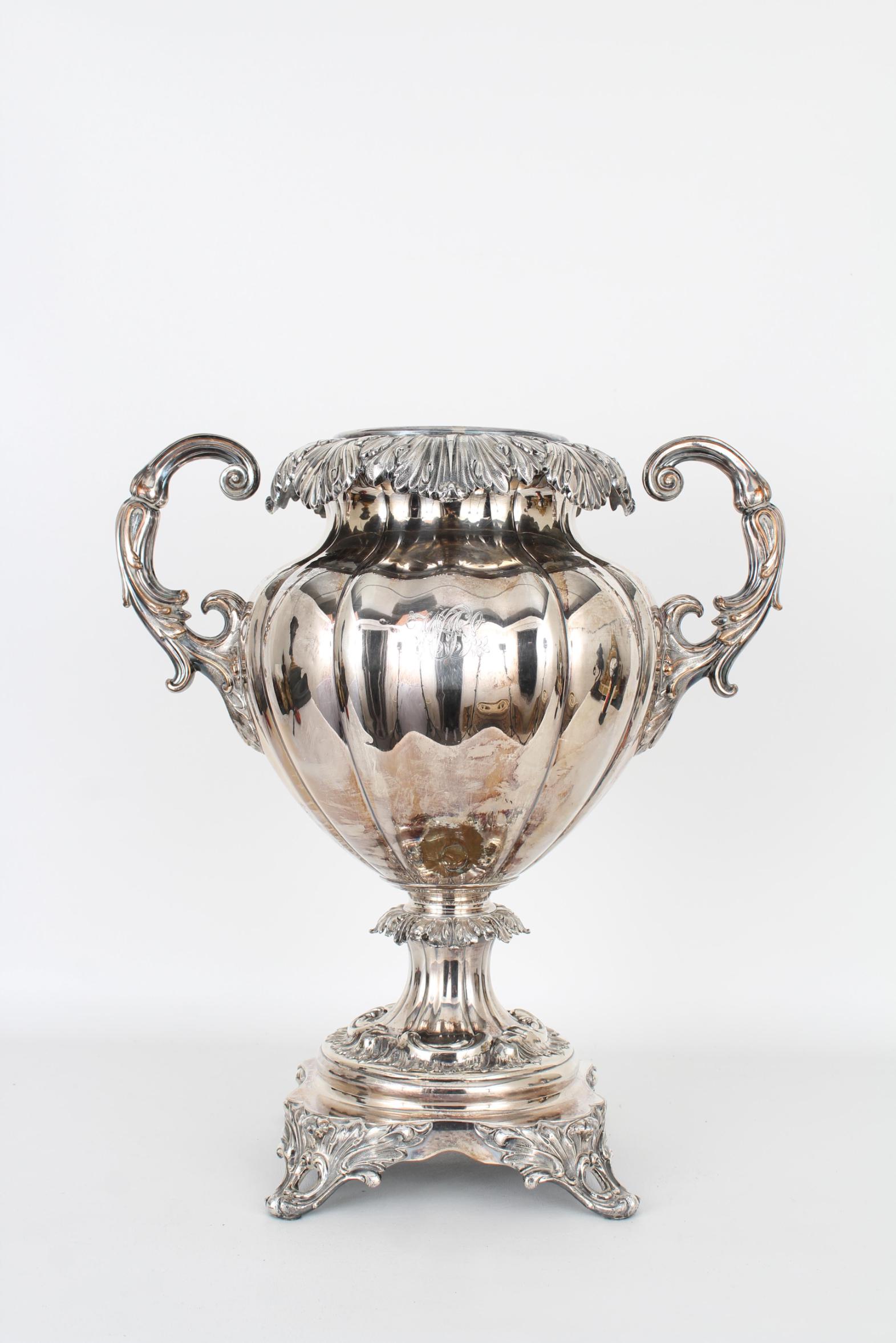 Antique Silverplate Twin-Handled Urn (1 of 5)