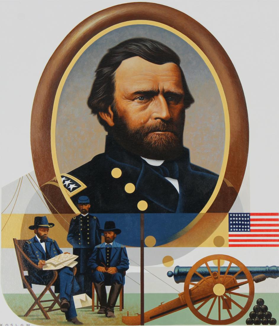 Howard Koslow (1924 - 2016) "Ulysses S. Grant" Oil (1 of 5)