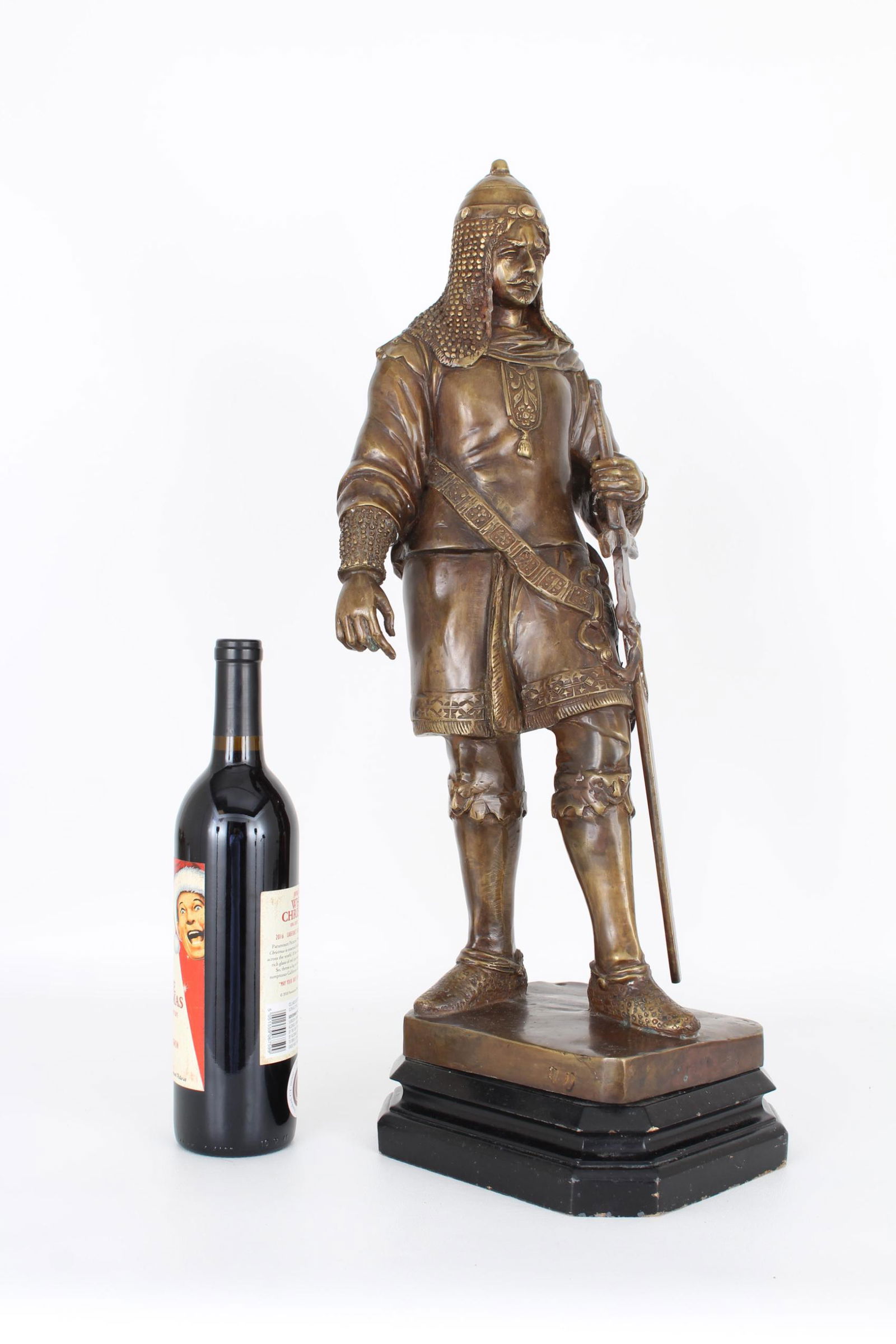 Large Antique Bronze Cavalier Figure (1 of 4)