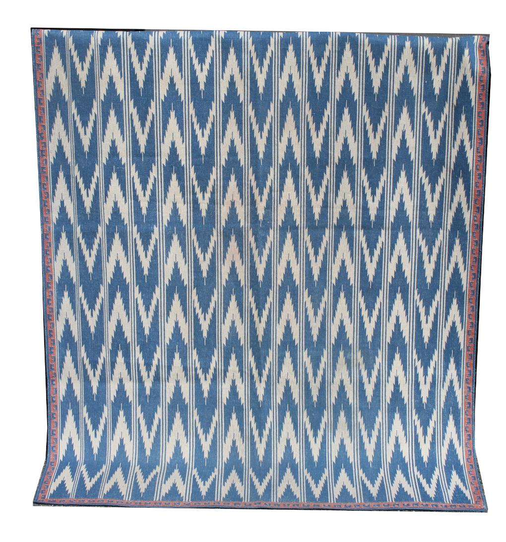 20th C. Flat Weave Rug: 20th C. Flat Weave Rug Size: 50 x 75 in (4'2" x 6'3").