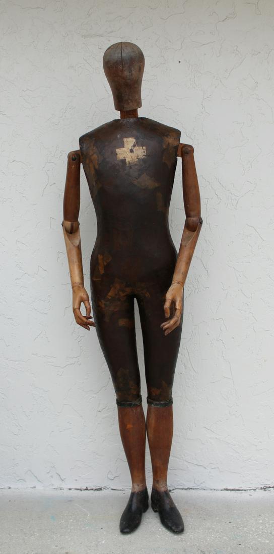 Signed, Rare 19th C. French Articulated Mannequin (1 of 5)