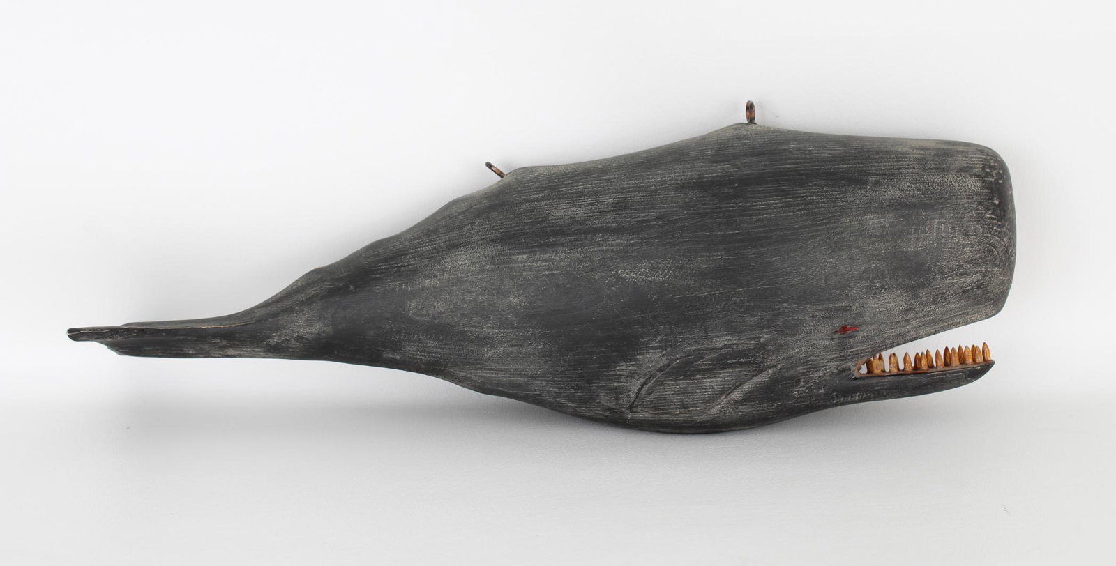 Clark Vorrhees Jr (1911 - 1980) Whale Carving: Clark Vorrhees Jr (American, 1911 - 1980) Old Lyme, Connecticut, and Weston, Vermont, third quarter 20th century, Whale Carving. Stamped near base of tail. Size: 16.5 x 6 in.