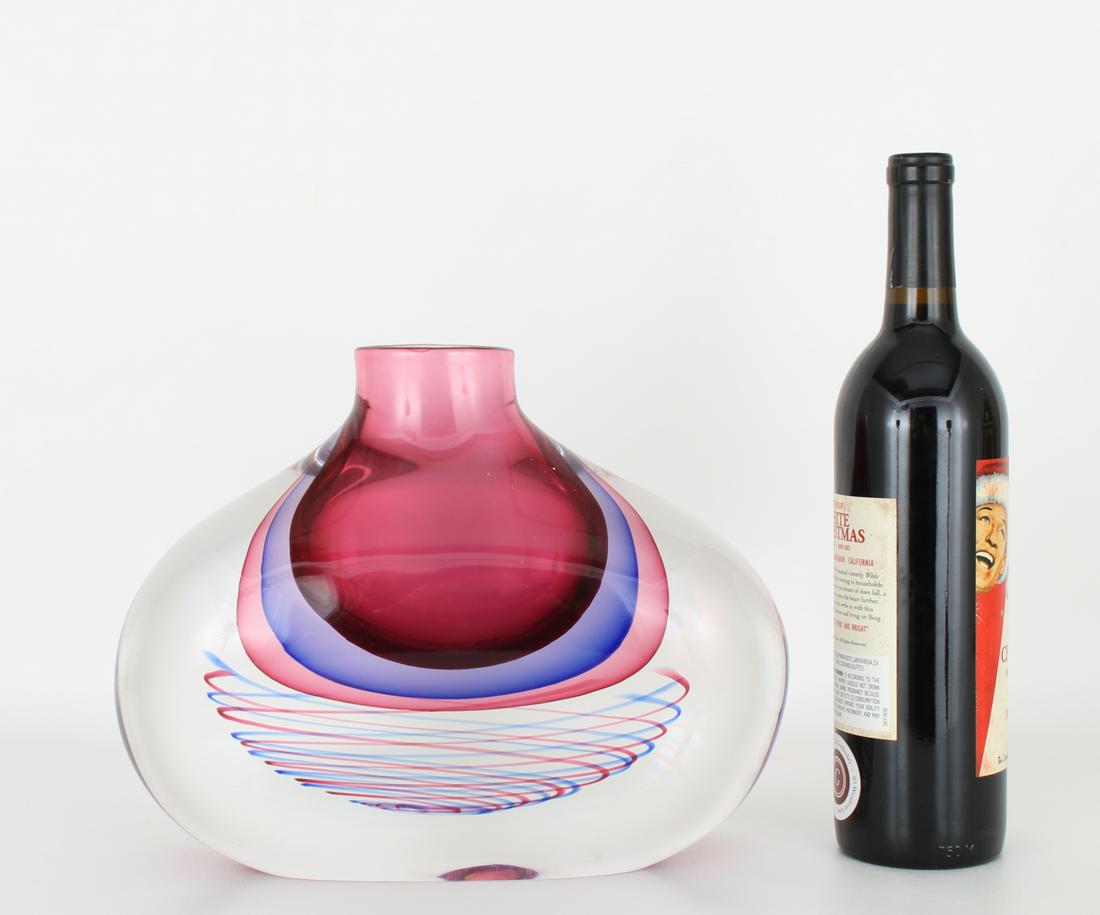 Large Signed Italian Murano Glass Vase (1 of 4)