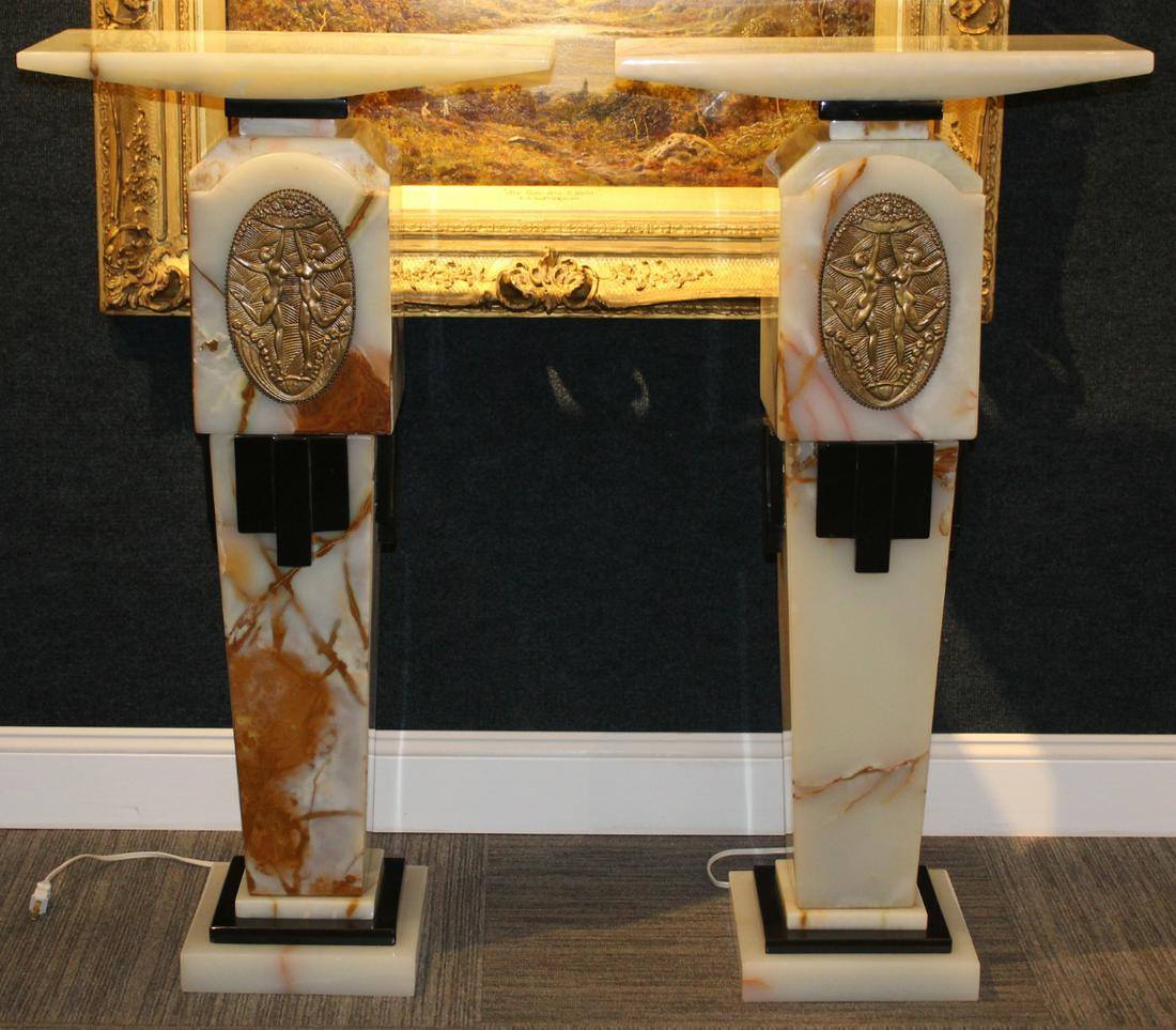 After Chiparus, Pair of Bronze/Onyx Pedestals (1 of 4)