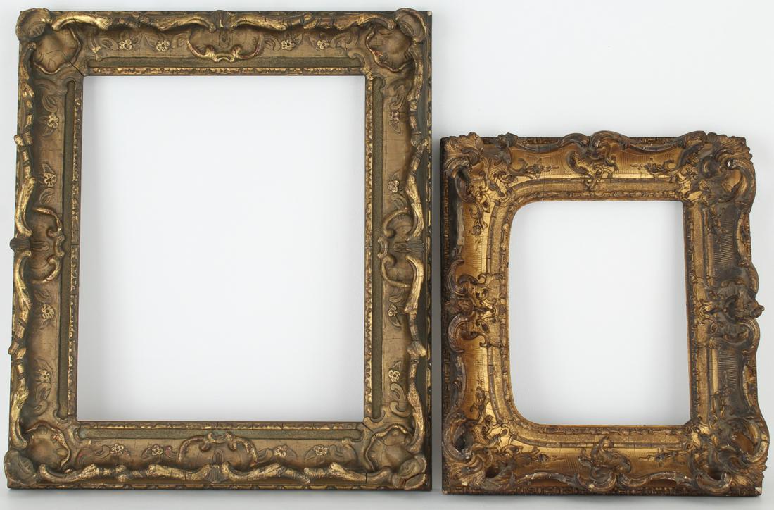 (2) 19th C. Carved Giltwood Frames (1 of 4)