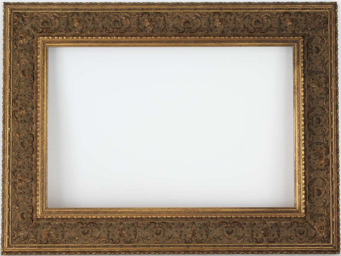 20th C. Carved Giltwood Frame: Rabbet Size: 14.25 x 21.5 in. Overall Framed Size: 21.5 x 28.75 in.