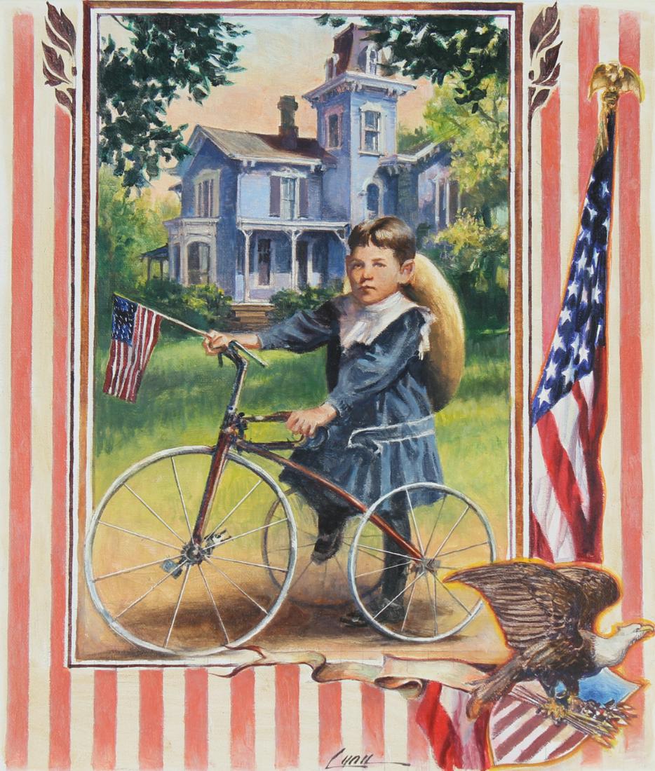 Dennis Lyall (B. 1946) "Carving of Uncle Sam Toy" (1 of 4)