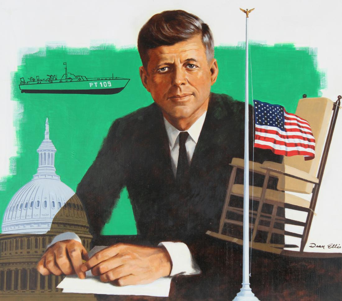 Dean Ellis (1920 - 2009) "John F. Kennedy" Oil (1 of 4)