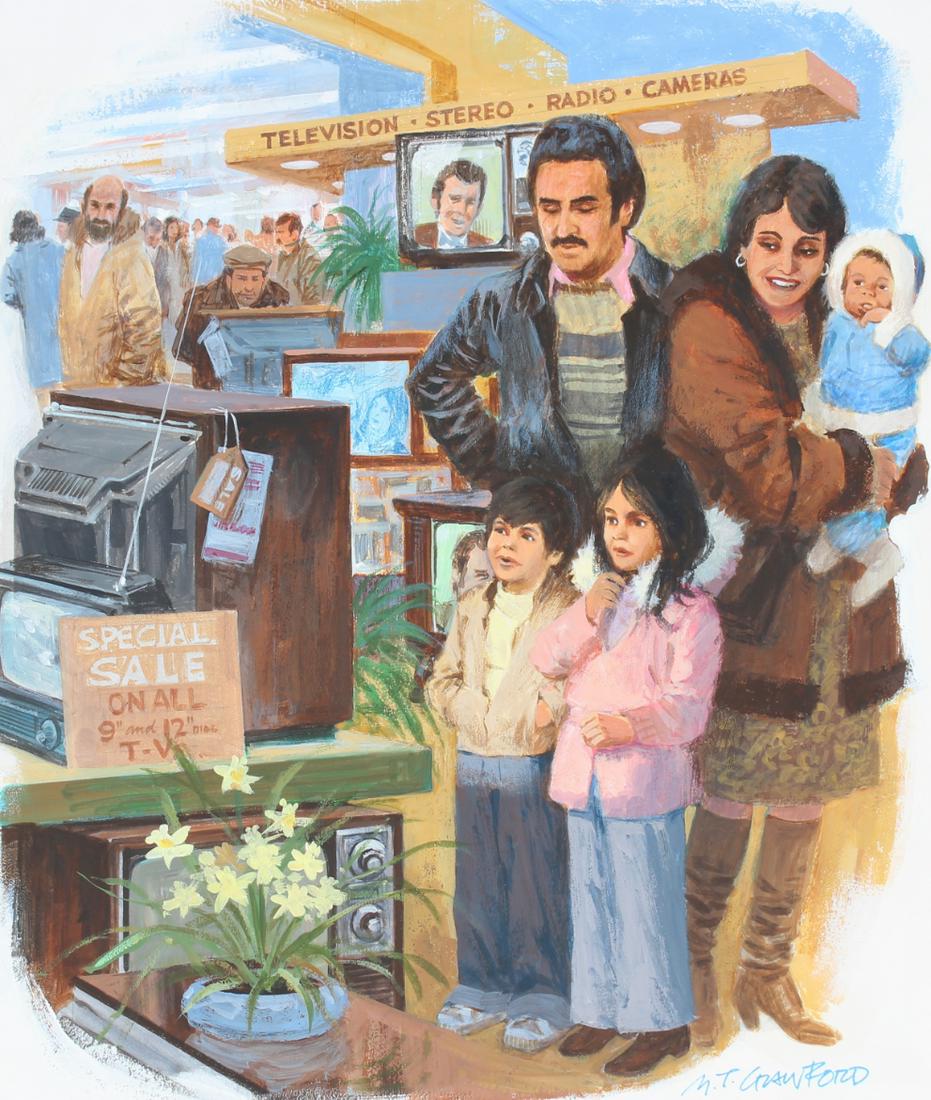 Mel Crawford (B. 1925) "Department Store" Original (1 of 4)