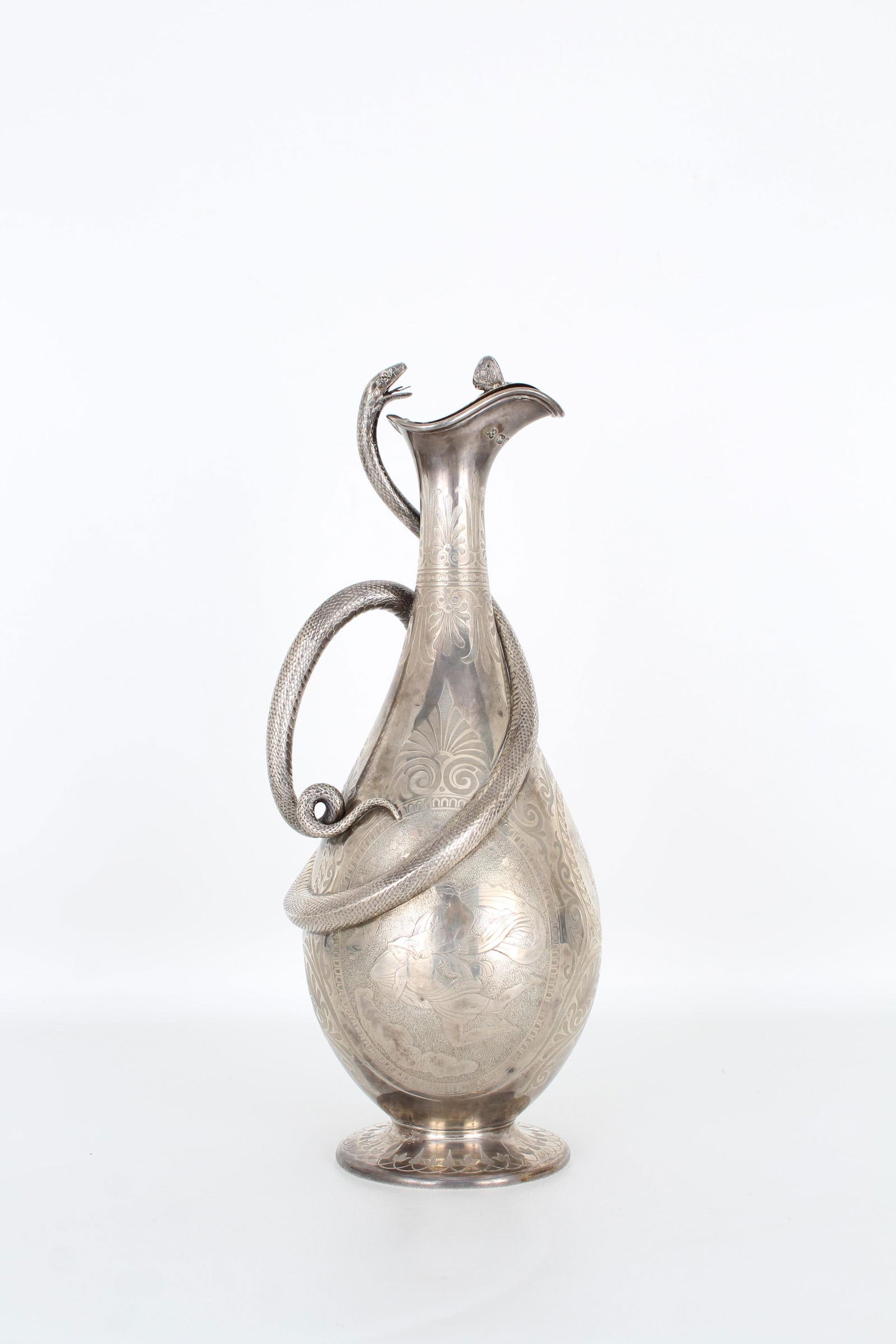 19th C. E & J Barnard Sterling Serpent Decanter (1 of 11)