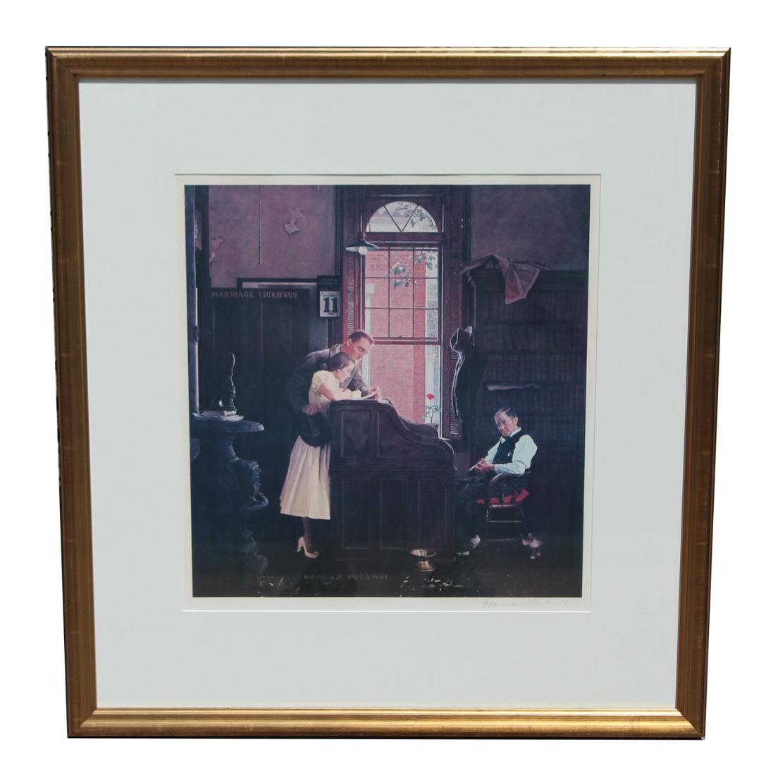 Norman Rockwell "Marriage License" (1 of 3)