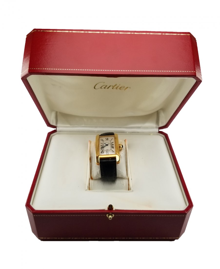 Cartier 18K Gold Tank Americaine (1 of 9)