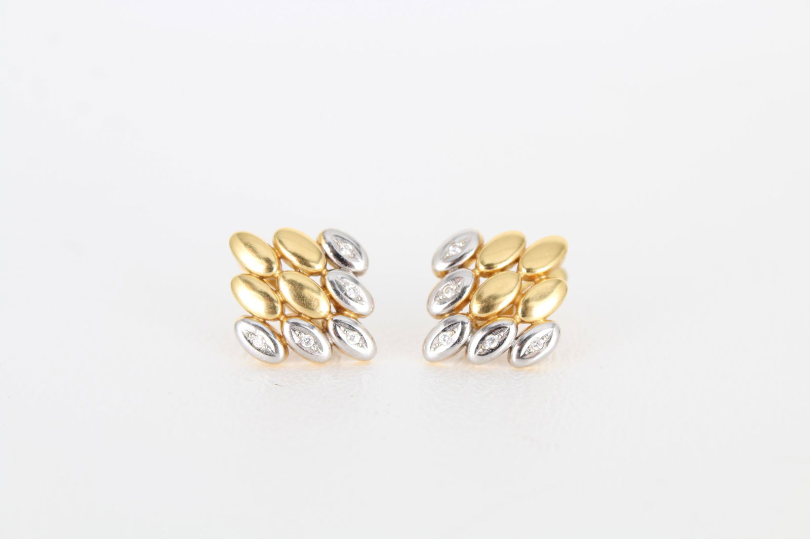 18K Yellow Gold & Diamond Earrings (1 of 3)