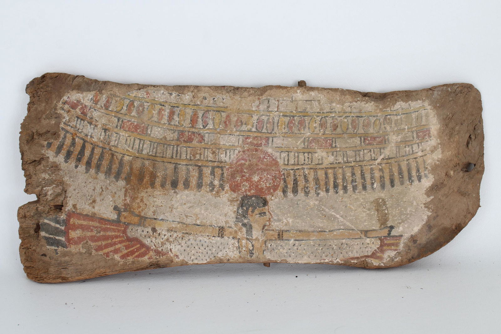 Egyptian Hand-Painted Wooden Panel (1 of 3)