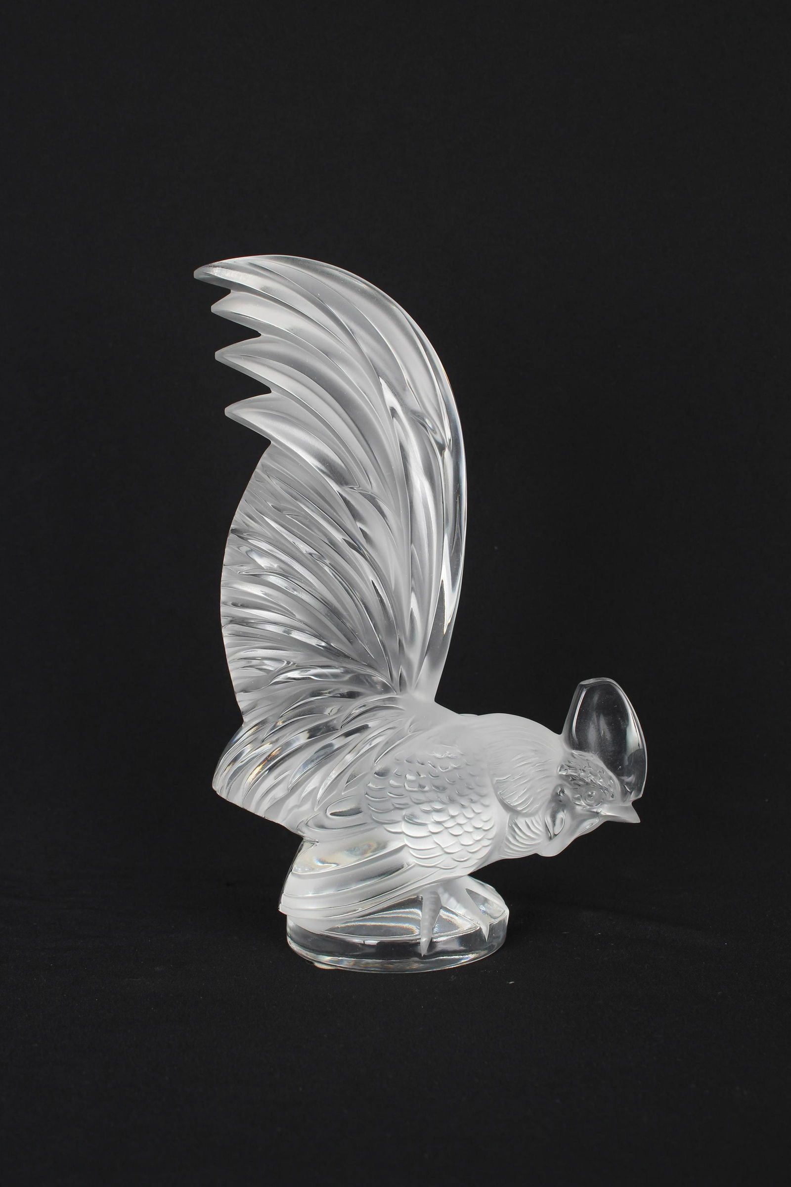 French Lalique Rooster Figure Paperweight (1 of 5)