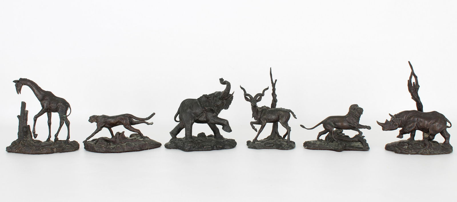 (6) Franklin Mint Bronze Animal Figures (1 of 7)
