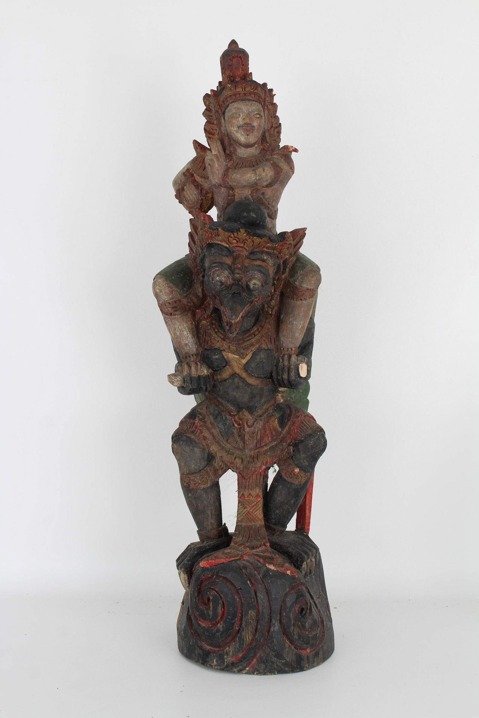 Carved Polychrome Thai Garruda Figure (1 of 3)