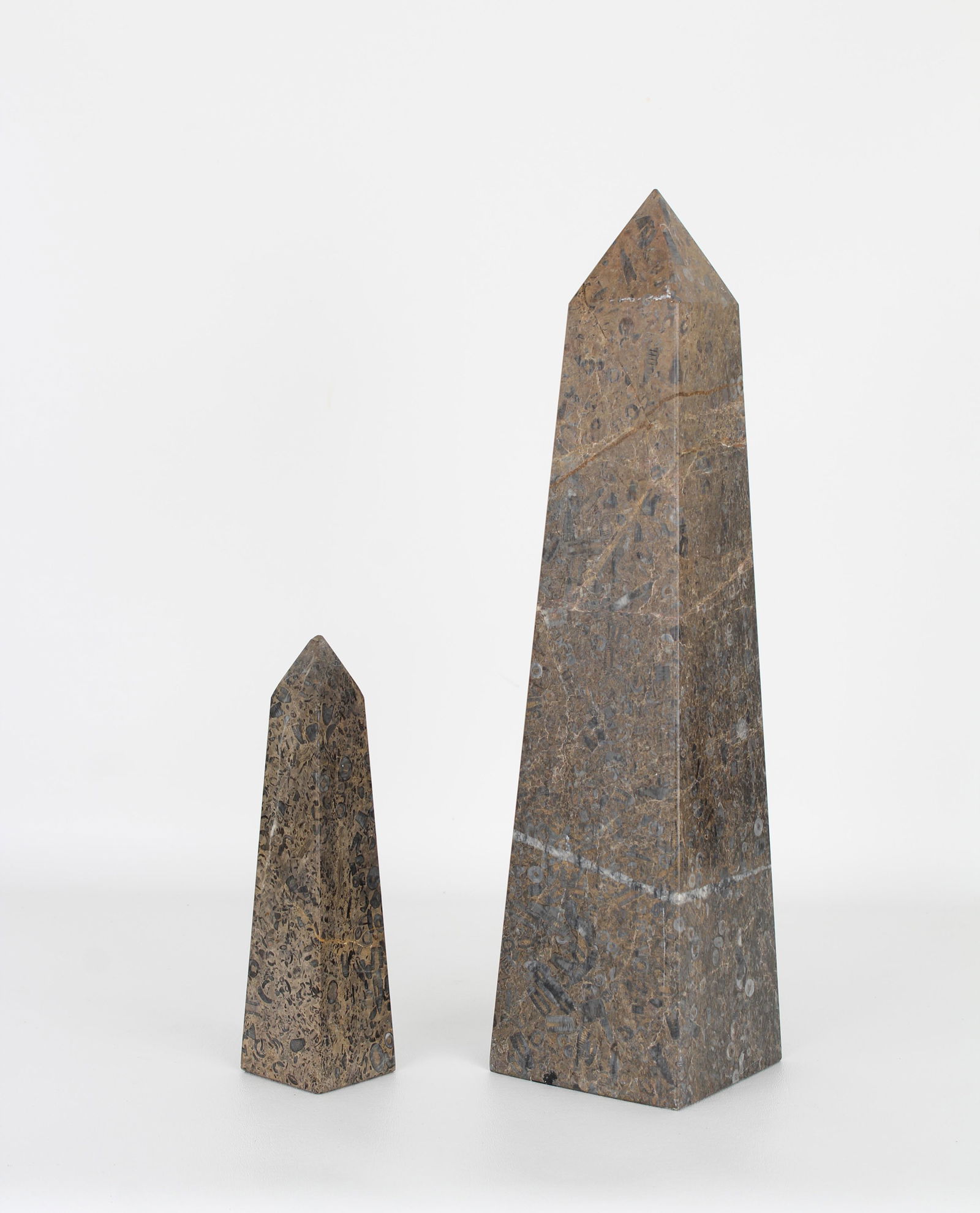(2) Carved Marble Obelisks (1 of 3)