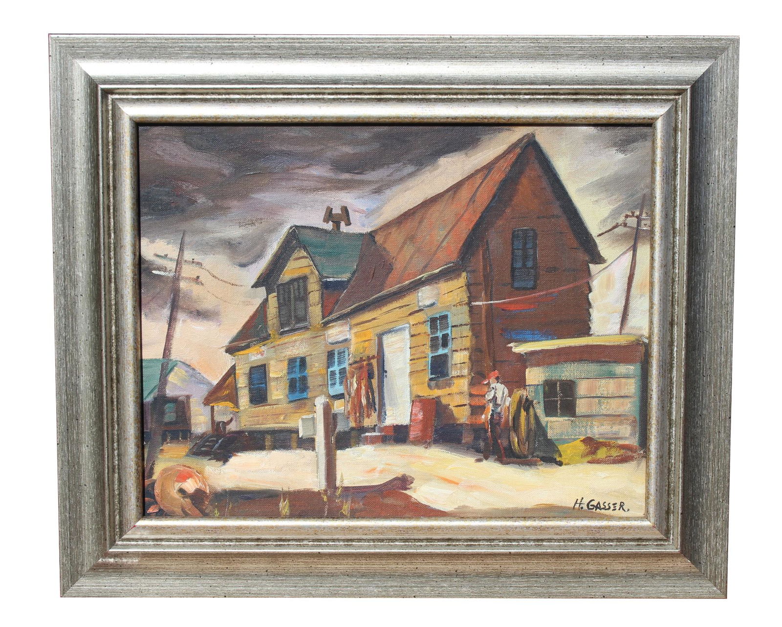 Gasser, Signed Street Scene Painting (1 of 5)