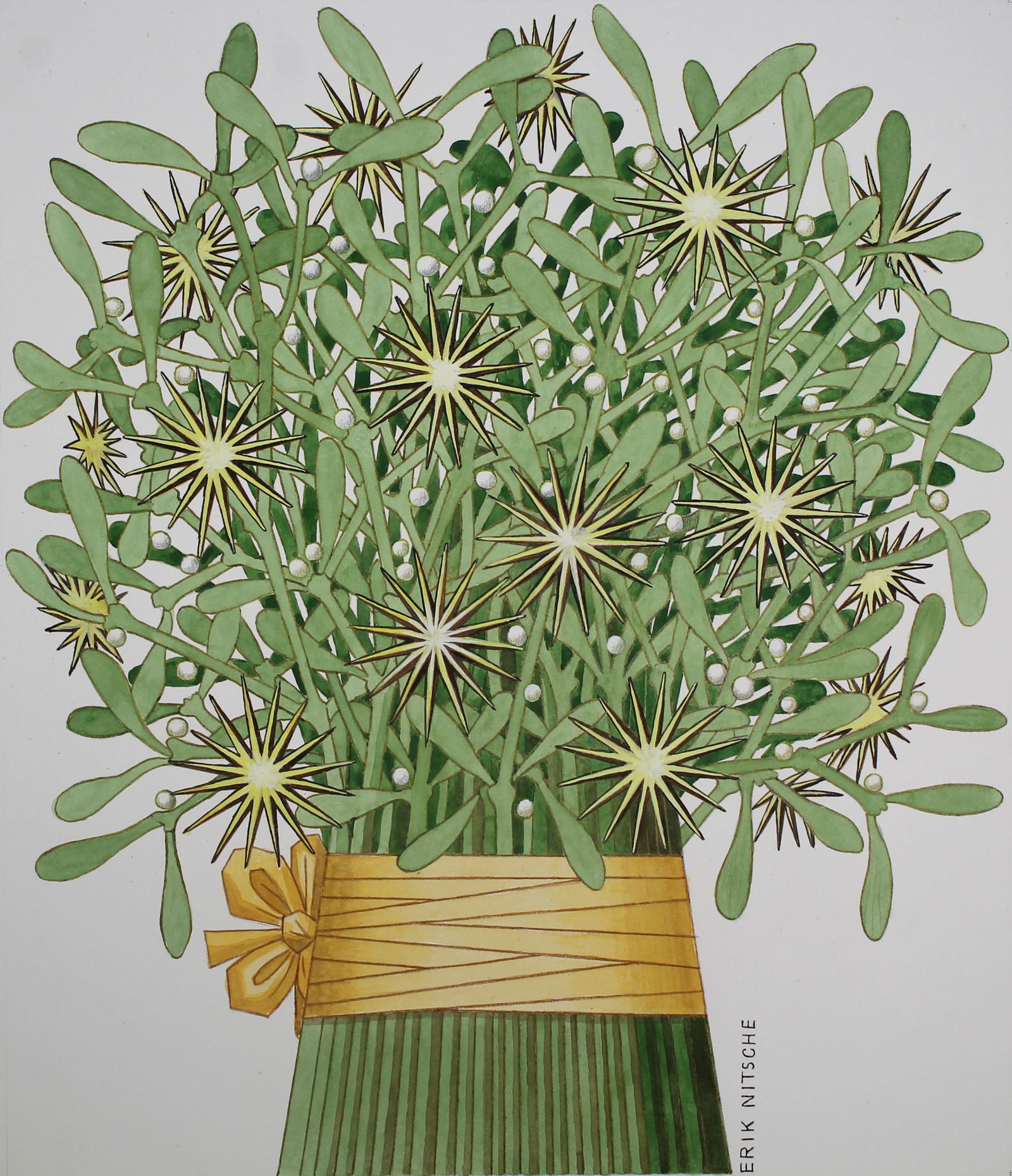 Erik Nitsche (1908 - 1998) Christmas, Holly Boughs (1 of 4)