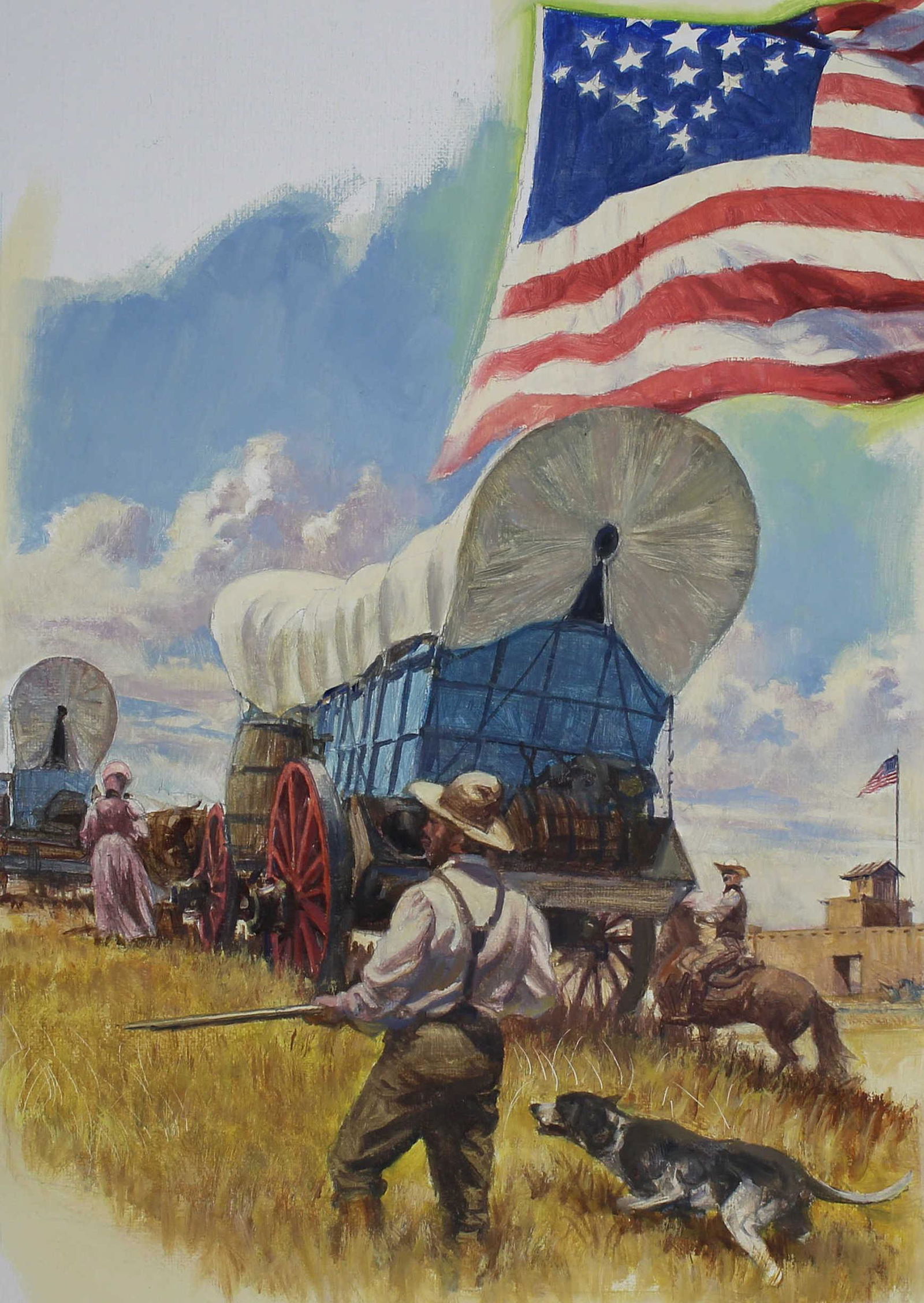 Dennis Lyall (B. 1946) "Great Star Flag" Original (1 of 4)