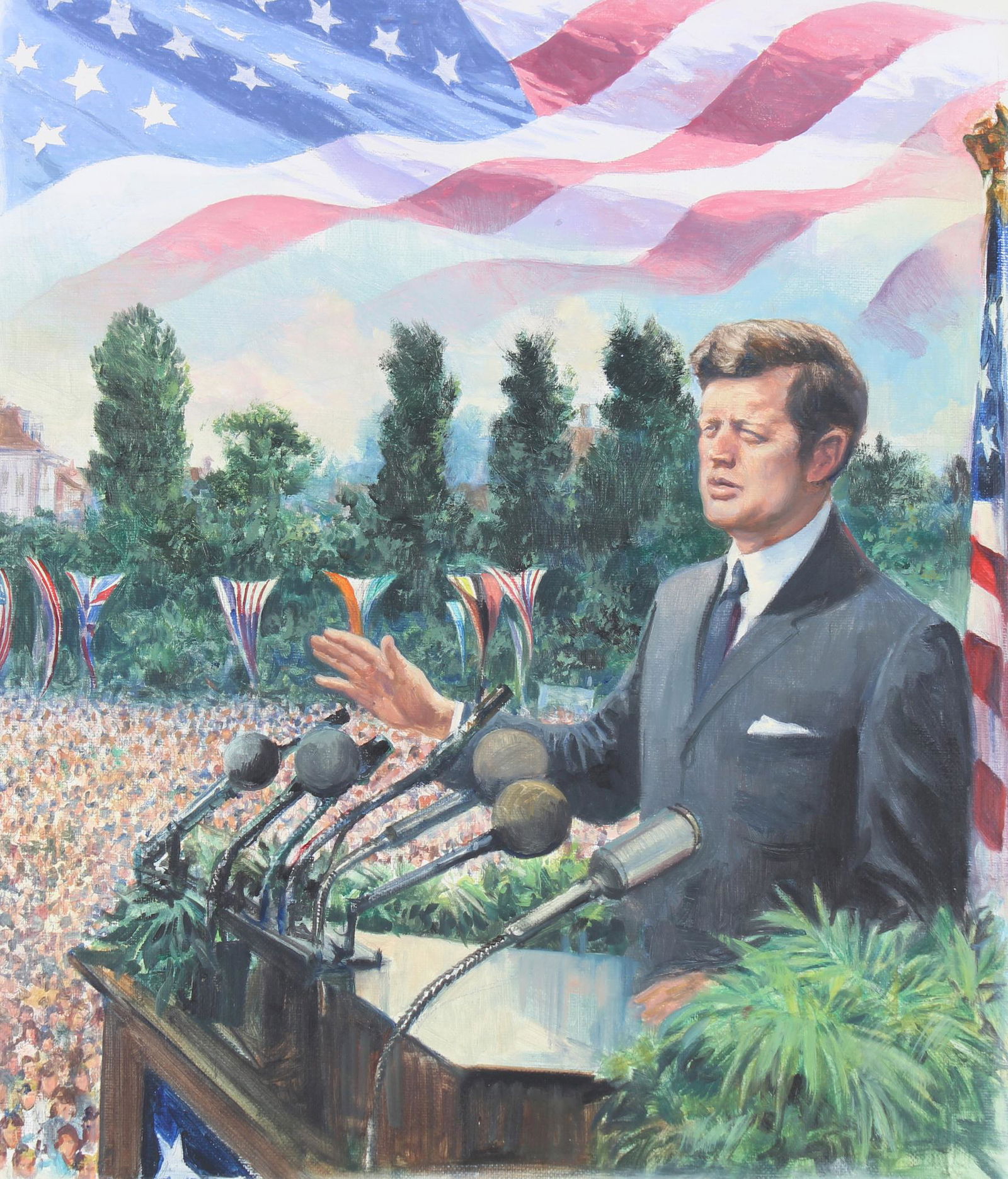 Dennis Lyall (B. 1946) Kennedy's Speech in Berlin (1 of 4)