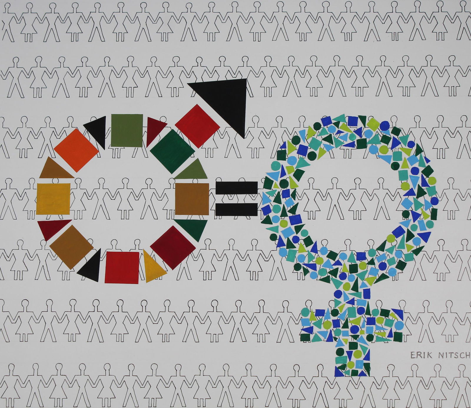 Erik Nitsche (1908 - 1998) "Equal Rights" Original (1 of 4)