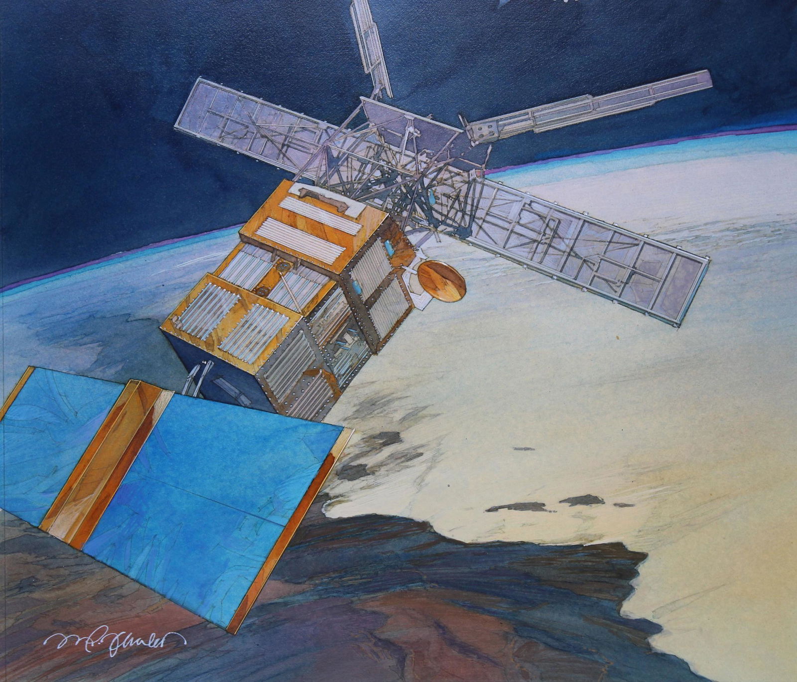 Mark Schuler (B. 1951) "European Remote Satellite" (1 of 4)