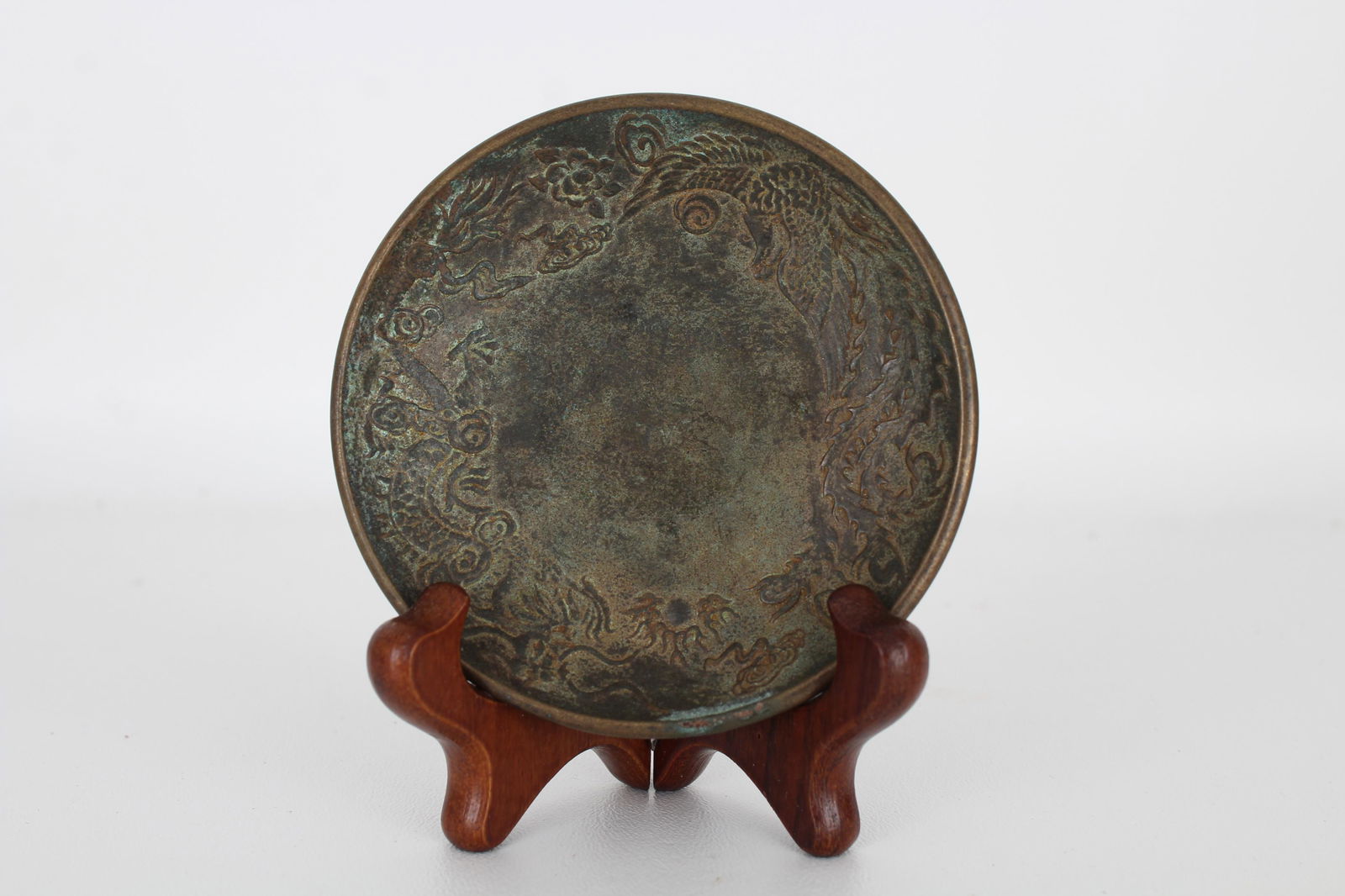 Signed, Chinese Bronze Dish (1 of 5)