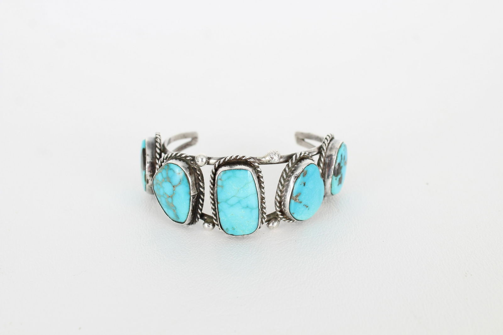 Turquoise & Silver Cuff Bracelet (1 of 5)