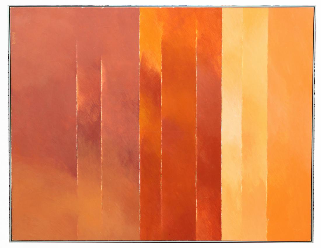 Hessam Abrishami (Born 1951): Hessam Abrishami (California, Florida, B. 1951) Oil on Canvas. Signed upper left. Size: 80 x 63 in.