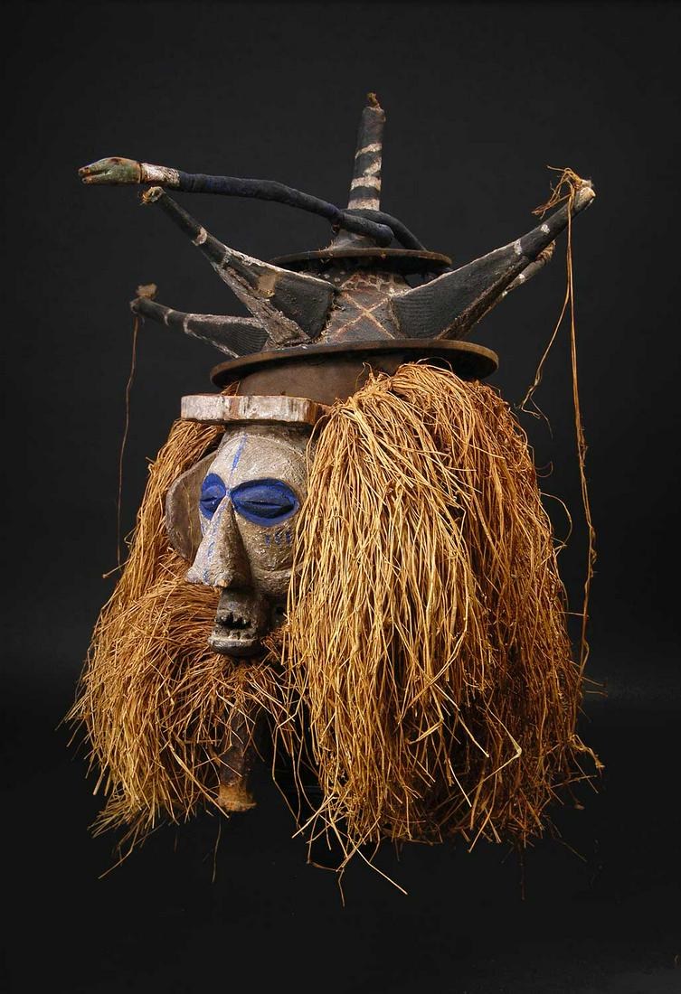 Mid 20th C. Yaka Peoples Initiation Mask (1 of 4)