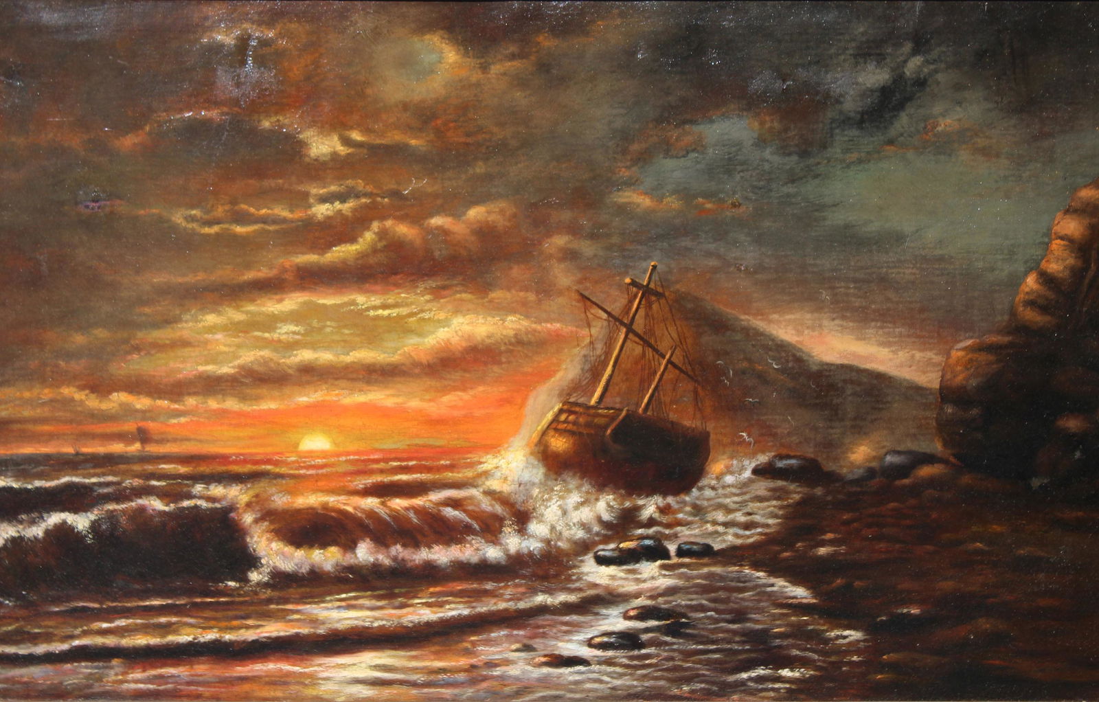 Attri. James Hamilton 'Rocky Shoreline" (1 of 7)