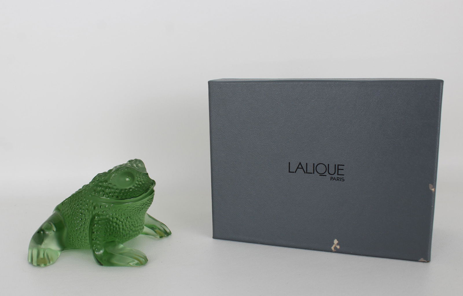 French Lalique Green Toad in Original Fitted Box (1 of 4)
