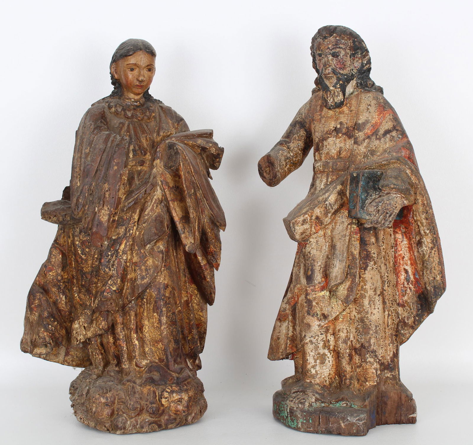 Antique Spanish Carved Figures (1 of 4)