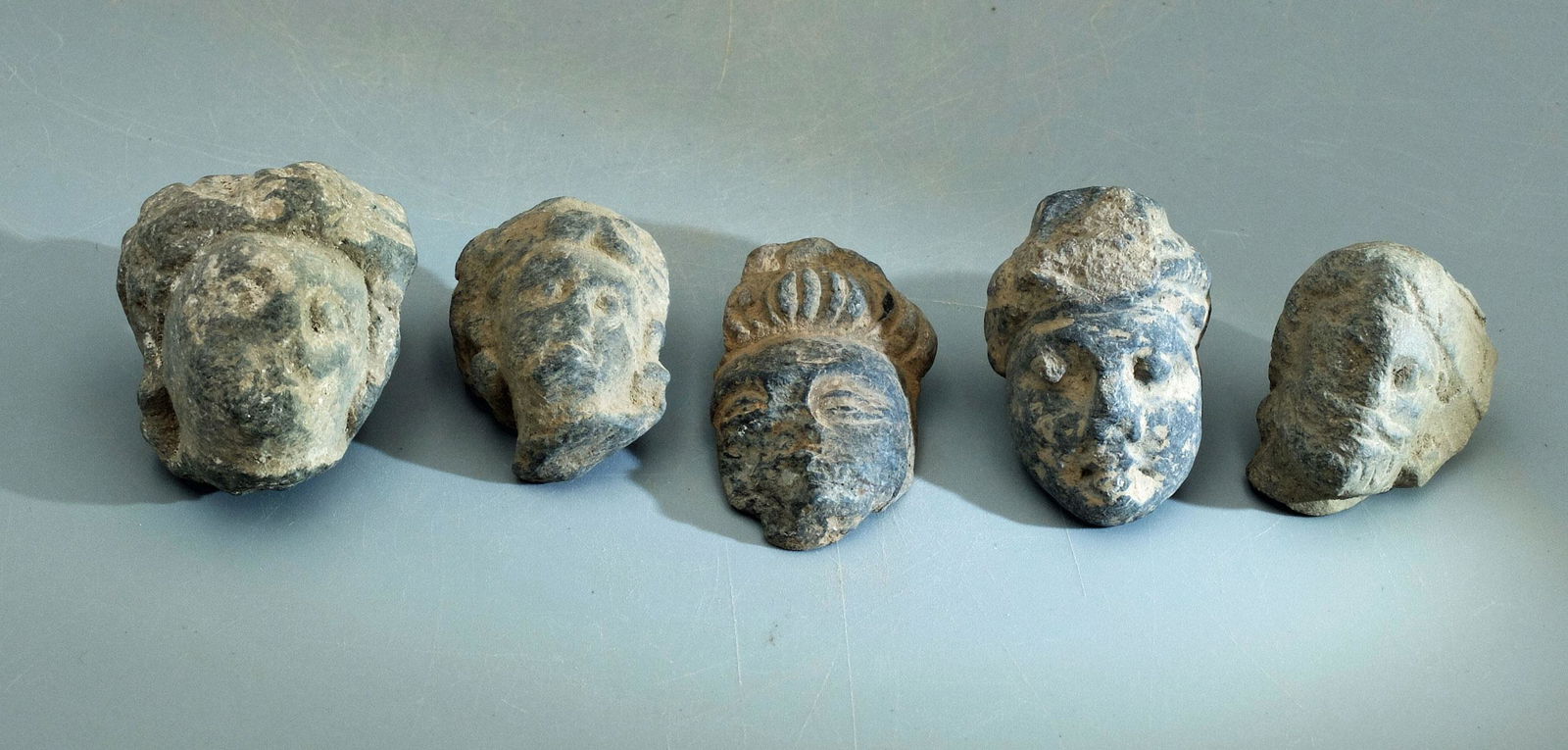(5) Rare Gandharan Stone Heads - Indus Valley (1 of 1)