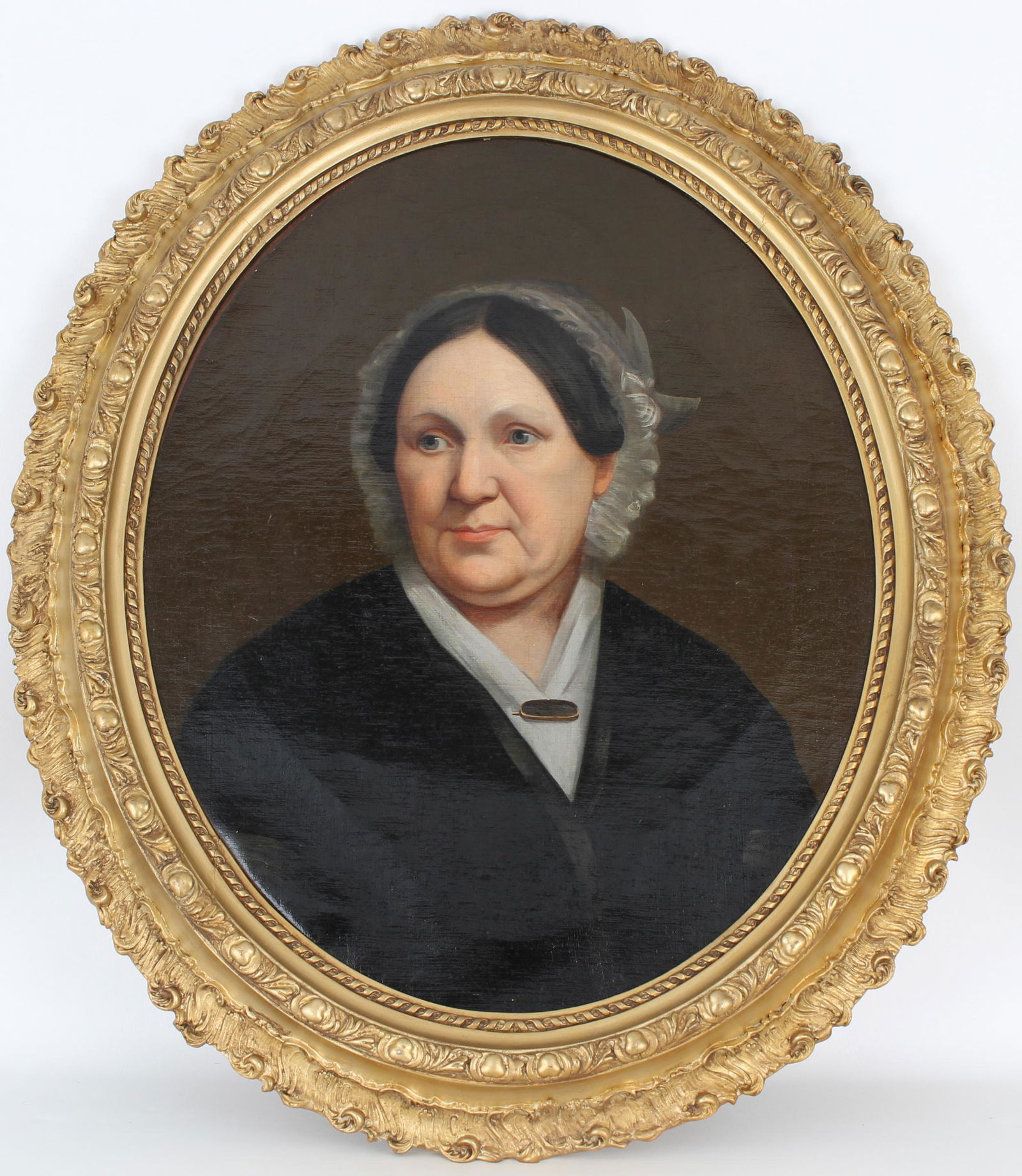 19th C. Oval Portrait of a Woman (1 of 2)